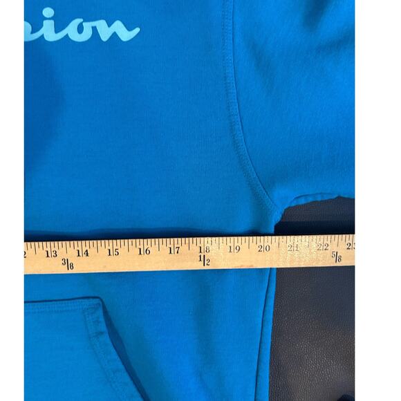 Champion Blue Women Hoodie Size Medium M Capri Blue Hoodie Athletic - Picture 6 of 7